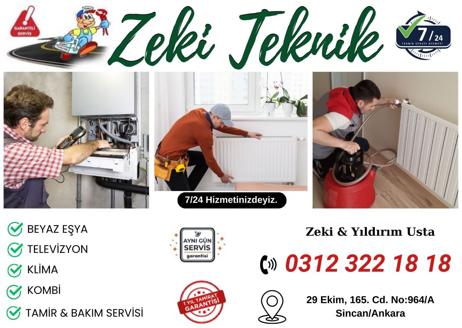 Yenikent Kombi Bakımı